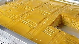 BOLO DE MILHO COM COBERTURA DE CURAU  receita simples e fácil [upl. by Ailito663]