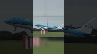 KLM E175 Takeoff at Norwich Airport [upl. by Denna]