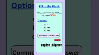 Fill in the blank ✨ english englishlanguage spokenenglish englishlearning basicenglishtips [upl. by Orna]