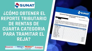 COMO OBTENER EL REPORTE TRIBUTARIO DE RENTAS DE CUARTA CATEGORIA PARA TRAMITAR EL REJA [upl. by Shah]