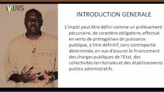 Mohamadou Boye introduction à la fiscalité 1 [upl. by Notsae]