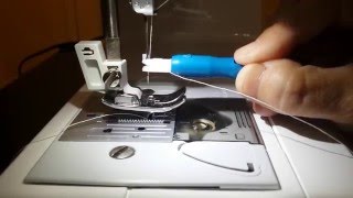 Dritz Machine Needle Threader  How To Tutorial [upl. by Loella235]