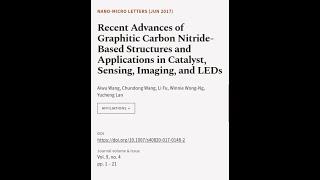 Recent Advances of Graphitic Carbon NitrideBased Structures and Applications in Cata  RTCLTV [upl. by Iliak652]