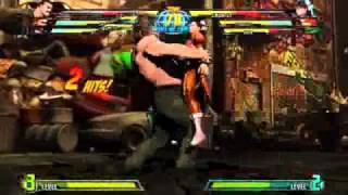 Marvel vs Capcom 3 FTW  Haggar vs Hulk Gameplay [upl. by Nosrettap]