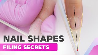 How to File Square Oval and Almond Nails Shapes  Filing Nails Step by Step [upl. by Acinnor562]