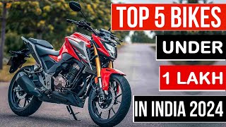 Top 5 Best Bikes Under 1 Lakh Onroad Price In India 2024  Honest Opinion [upl. by Merta]