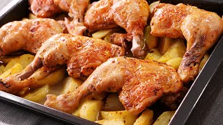 Pollo al Horno Asado con Patatas  Receta muy Fácil Económica y Abundante [upl. by Skutchan]