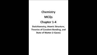 First Year Chemistry MCQs with Answers Chapter 1 to 4 [upl. by Kaete]