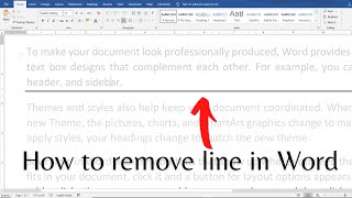 How to delete a line in Word  How to remove horizontal line in word 2020 [upl. by Sirovat663]