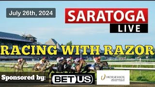 LIVE Horse Racing Handicapping  Saratoga  Colonial Downs  Gulfstream Del Mar  Fri July 26th [upl. by Ayad925]