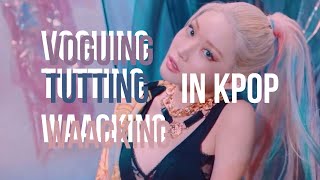 voguing tutting and waacking in kpop [upl. by Harat461]