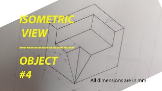 How To Draw Isometric Projection ll OBJECT 4 ll In Bengali ll ITI Drawing Classes [upl. by Nayk]