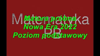 Matura próbna Nowa Era 2022 Poziom podstawowy zadanie otwarte 30 [upl. by Ahsimin]