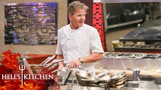 Gordon Ramsay Cooks AGAINST The Chefs in Hells Kitchen [upl. by Blossom122]