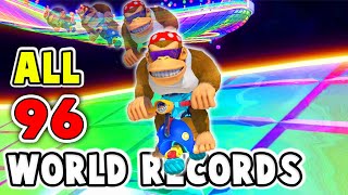 Reacting to EVERY Mario Kart 8 Deluxe 200cc World Record [upl. by Aerdnad]