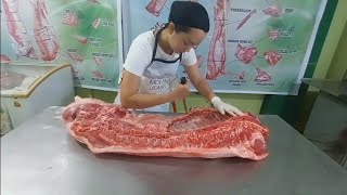 LADY BUTCHER  DEBONER  MEAT CUTTER  JEAN BARCELONA MOLINA [upl. by Molloy]