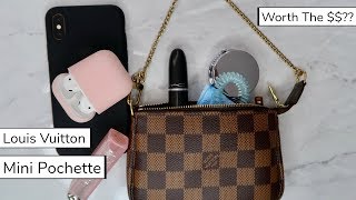 Louis Vuitton Mini Pochette  Whats In My Bag amp Review [upl. by Farra841]