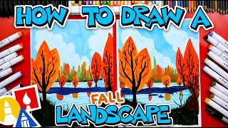 How To Draw A FallAutumn Landscape [upl. by Casteel994]