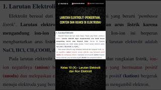 Larutan Elektrolit Pengertian Contoh dan Reaksi di Elektroda [upl. by Labina685]