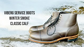 Viberg 2030 Winter Smoke Regency Calf SERVICE BOOTS [upl. by Nogas]