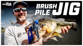 Jig Fishing Brush Piles  When to Upsize for Bigger Bites [upl. by Asina]