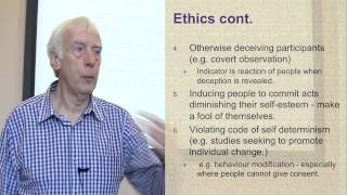 The Ethics of Social Research Part 3 of 3 on Practical Issues and Ethics [upl. by Willie]