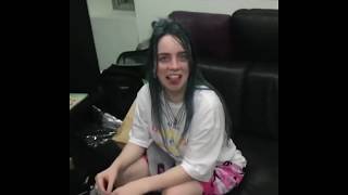 Billie Eilish tasting spicy ramen Samyang ramen [upl. by Akcinahs]