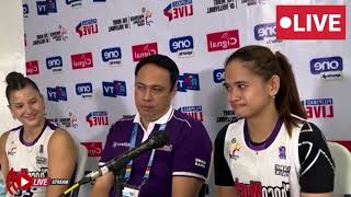 Coach Dante Alinsunurin Zoi Faki amp Mean Mendrez after winning Set 5 vs Chery Tiggo 🔴FULL INTERVIEW [upl. by Anigar]