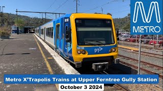 Metro XTrapolis Trains at Upper Ferntree Gully Station [upl. by Lussi]