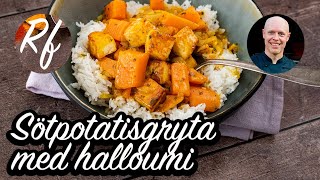 Sötpotatisgryta med halloumi [upl. by Bigford]