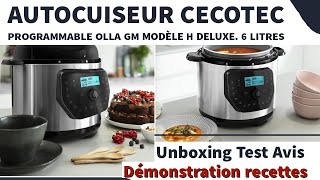 Autocuiseur Cecotec Olla Deluxe Programmable  Démonstration Test Unboxing Avis Recettes Autocuiseur [upl. by Iv88]