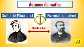 Relation entre la suite de Fibonacci formule de Binet et le nombre d’or [upl. by Shir]