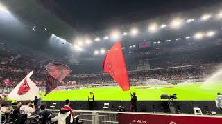 AC Milan Fans Sing “Sará perché ti amo” Before Europa League Match vs Roma  April 11 2024 [upl. by Sreip]