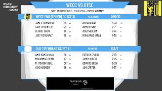 West End Esher CC 1st XI v Old Tiffinians CC 1st XI [upl. by Kalam]