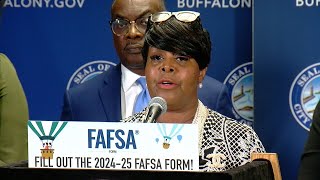 ‘Get the money today’ Collegebound students in Buffalo urged to fill out FAFSA form [upl. by Ozner]