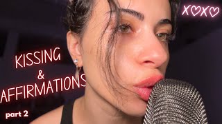 ASMR  Kissing amp Affirmations Part 2 100 sensitivity [upl. by Yrdnal]