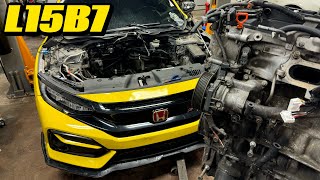 Pulling the motor out of my 10th Gen Civic si pt1 [upl. by Malin]