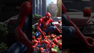 Spiderman vs Hulk vs venomstrawberry harvest superheroanimation superhero avengers shorts [upl. by Kushner]