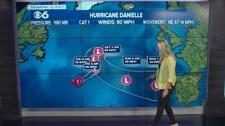 Hurricane Danielle still in the center of the Atlantic [upl. by Gruchot]