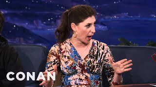 Mayim Bialiks Parents Ambushed Conan In The Dark  CONAN on TBS [upl. by Rogers]