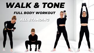 🔥35 Min WALK amp TONE Dumbbell Workout🔥Burn Fat amp Build Muscle🔥Full Body Compound Moves🔥 [upl. by Anileba822]