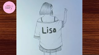 how to draw lisa drawing  step by step drawing  easy drawing [upl. by Biagio]