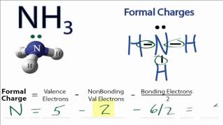 Calculating NH3 Formal Charges Calculating Formal Charges for NH3 Ammonia [upl. by Nosyerg]