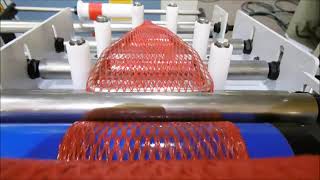 Rius Circular knitting machine for fruit packing meshes and nets [upl. by Corella]