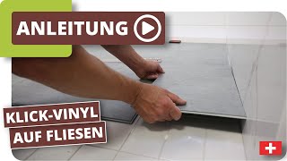 Klick Vinyl auf Fliesen  Boden im Bad schnell renovieren [upl. by Ettari]