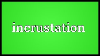 Incrustation Meaning [upl. by Gilford]