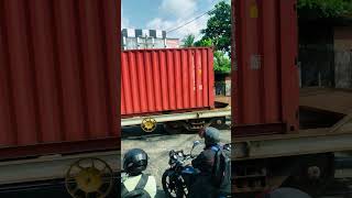 Contairner Transport Train srilanka srilanka traincontainer railway srilankatrain transport [upl. by Oran]