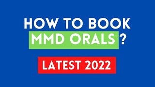 MMD Orals booking procedure How to book MMD orals  Complete booking procedure of MMD Orals [upl. by Sue]