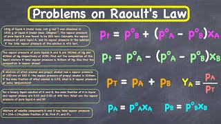 Raoults law  Example problems [upl. by Malloch]