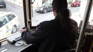 tram 28 lisbon driver view [upl. by Yim]